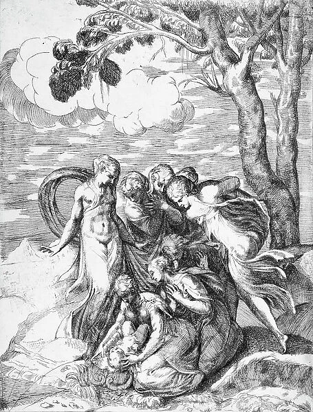 The Finding of Moses, between 1515 and 1573. Creators: Battista del Moro, Andrea Schiavone