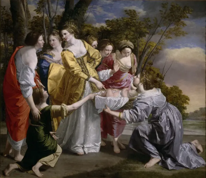 Framed Print : The Finding of Moses, 1633. Artist: Gentileschi, Orazio (1563-1638) Framed Print : The Finding of Moses, 1633. Artist: Gentileschi, Orazio (1563-1638)