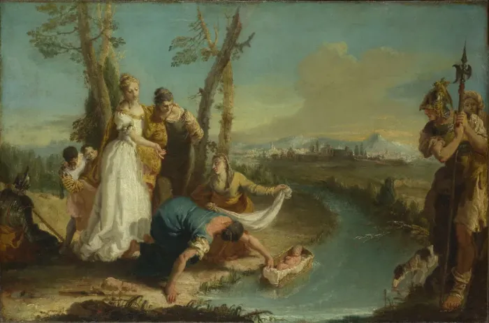 Framed Print : The Finding of Moses, after 1740. Artist: Zugno, Francesco (1709-1787)
