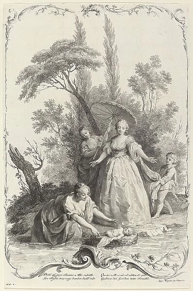 The Finding of Moses, c. 1745. Creator: Joseph Wagner