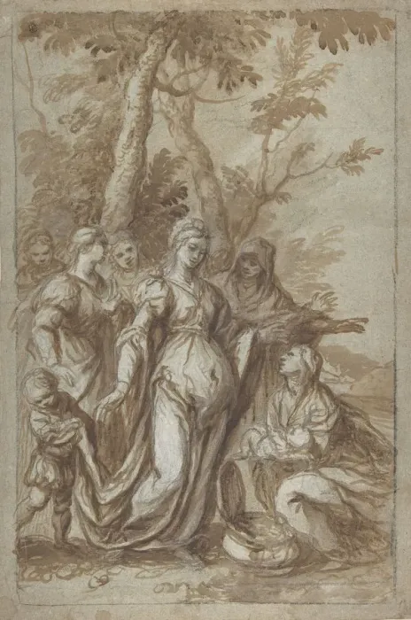 Framed Print : The Finding of Moses, ca. 1671. Creator: Giovanni Stefano Danedi Framed Print : The Finding of Moses, ca. 1671. Creator: Giovanni Stefano Danedi