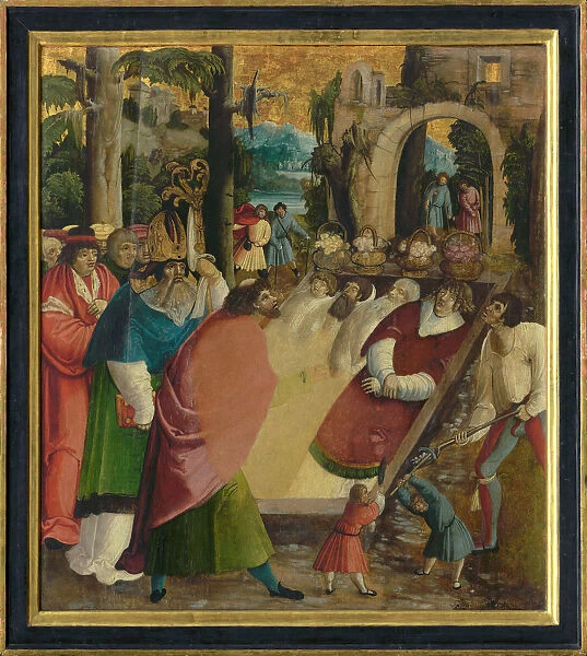 Finding of the Relics of Saint Stephen the First Martyr, ca 1515. Creator: South German master