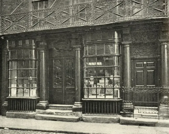 Framed Print : A fine shop in Artillery Row, Houndsditch, London, of the latter half of the eighteenth century Framed Print : A fine shop in Artillery Row, Houndsditch, London, of the latter half of the eighteenth century