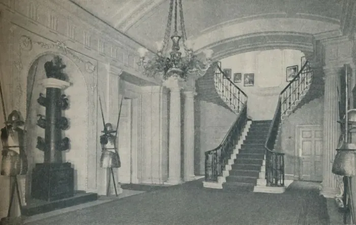 Framed Print : The fine Staircase Hall in the First Lords residence at the Admiralty, 1937 Framed Print : The fine Staircase Hall in the First Lords residence at the Admiralty, 1937