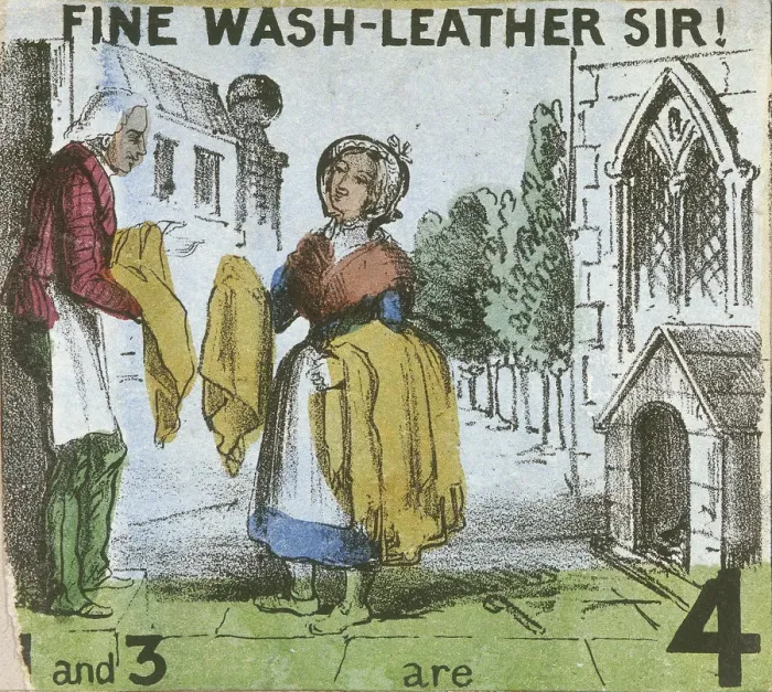 Framed Print : Fine Wash-leather Sir!, Cries of London, c1840. Artist: TH Jones Framed Print : Fine Wash-leather Sir!, Cries of London, c1840. Artist: TH Jones