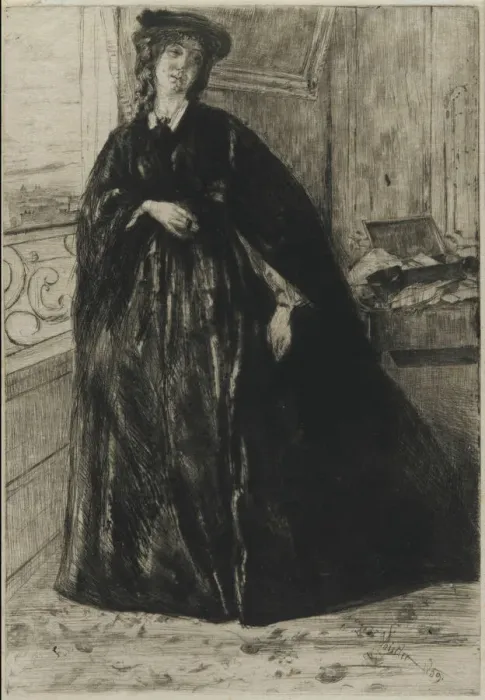 Framed Print : Finette, 1859. Creator: James Abbott McNeill Whistler Framed Print : Finette, 1859. Creator: James Abbott McNeill Whistler