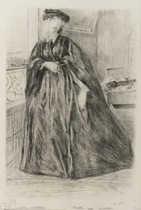 Framed Print : Finette, 1859. Creator: James Abbott McNeill Whistler Framed Print : Finette, 1859. Creator: James Abbott McNeill Whistler