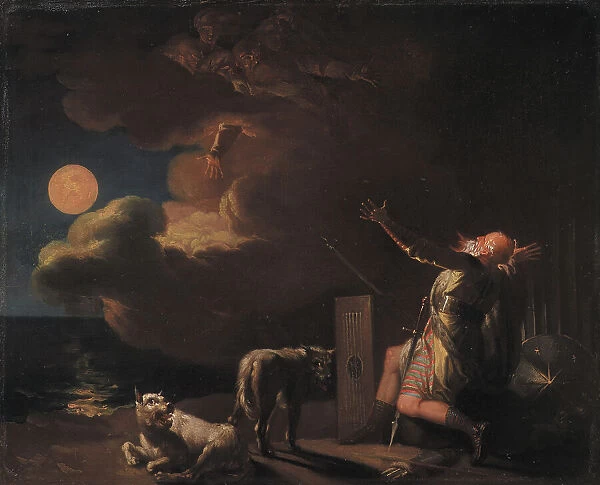 Fingal Sees the Ghosts of his Forefathers by Moonlight, 1780-1784. Creator: Nicolai Abraham Abildgaard
