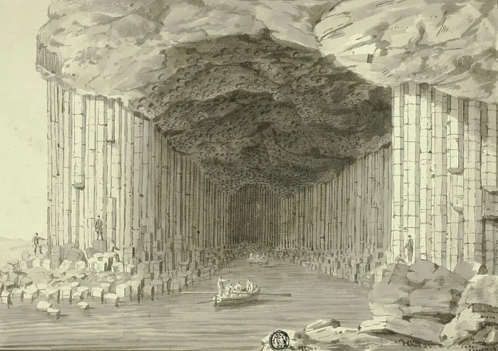Framed Print : Fingal's Cave, 1772. Creator: John Cleveley the Younger Framed Print : Fingal's Cave, 1772. Creator: John Cleveley the Younger