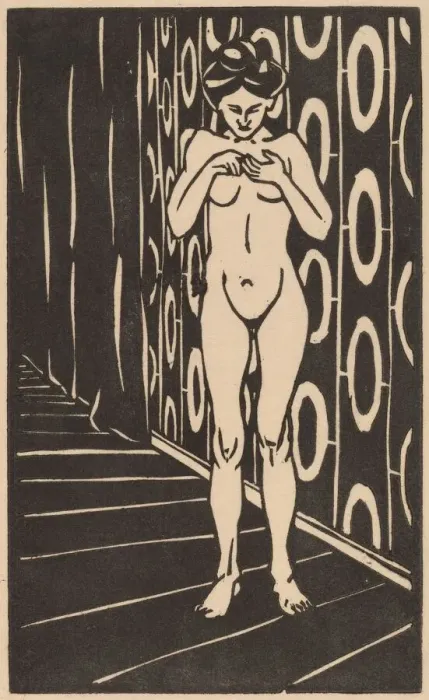 Framed Print : The Finger Game, 1905. Creator: Ernst Kirchner Framed Print : The Finger Game, 1905. Creator: Ernst Kirchner