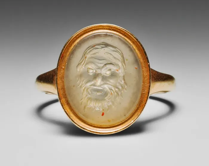 Framed Print : Finger Ring with Engraved Gemstone, 1st century. Creator: Unknown Framed Print : Finger Ring with Engraved Gemstone, 1st century. Creator: Unknown