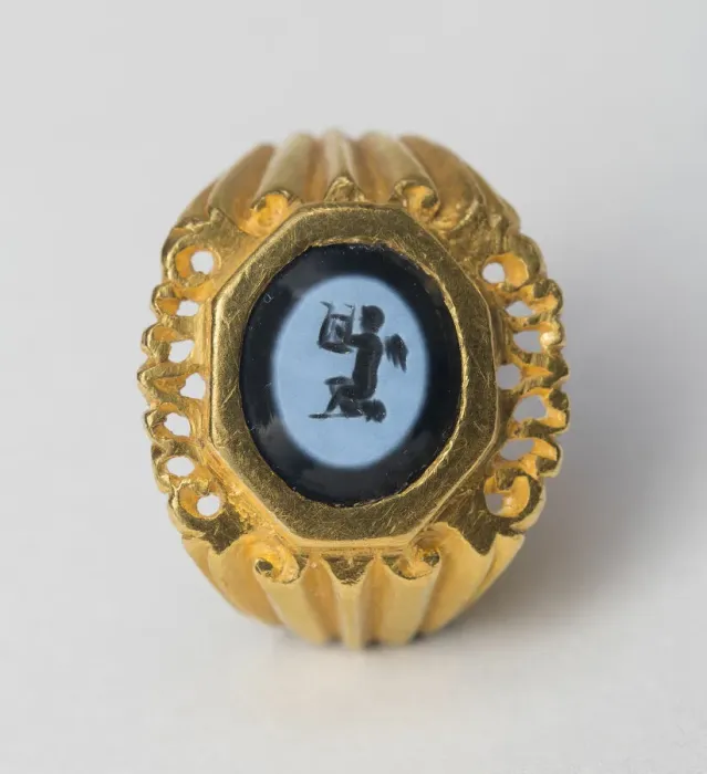 Framed Print : Finger Ring with Intaglio Depicting Eros, 3rd century. Creator: Unknown Framed Print : Finger Ring with Intaglio Depicting Eros, 3rd century. Creator: Unknown