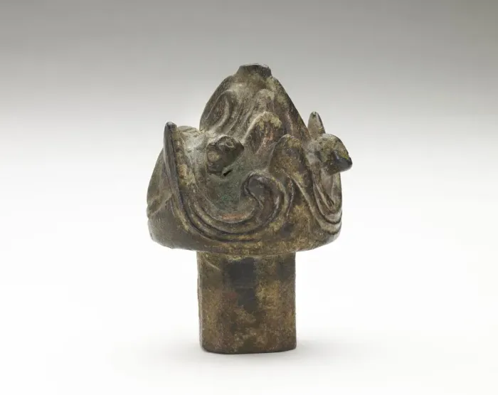 Framed Print : Finial with hills and animals (boshan), Han dynasty, 206 BCE-220 CE. Creator: Unknown Framed Print : Finial with hills and animals (boshan), Han dynasty, 206 BCE-220 CE. Creator: Unknown