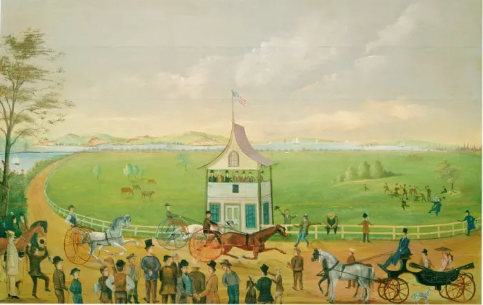 Framed Print : The Finish, c. 1860. Creator: Unknown