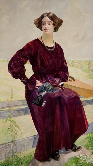 Framed Print : The Finished Song-Portrait of Roza Aleksandrowicz, 1919. Creator: Jacek Malczewski Framed Print : The Finished Song-Portrait of Roza Aleksandrowicz, 1919. Creator: Jacek Malczewski