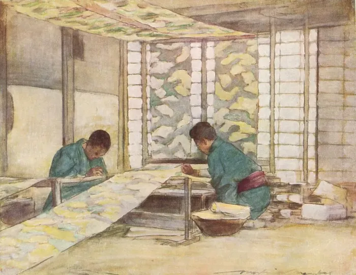 Framed Print : Finishing Touches, c1887, (1901). Artist: Mortimer L Menpes Framed Print : Finishing Touches, c1887, (1901). Artist: Mortimer L Menpes
