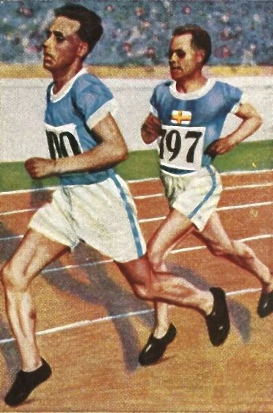 Finnish runners Ville Ritola and Paavo Nurmi, 1928. Creator: Unknown