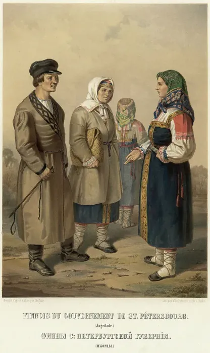 Framed Print : Finns of the St. Petersburg province. (Izhorians), 1862. Creator: Karlis Huns Framed Print : Finns of the St. Petersburg province. (Izhorians), 1862. Creator: Karlis Huns