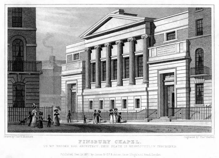 Framed Print : Finsbury Chapel, Islington, London, 1827. Artist: Thomas Barber Framed Print : Finsbury Chapel, Islington, London, 1827. Artist: Thomas Barber