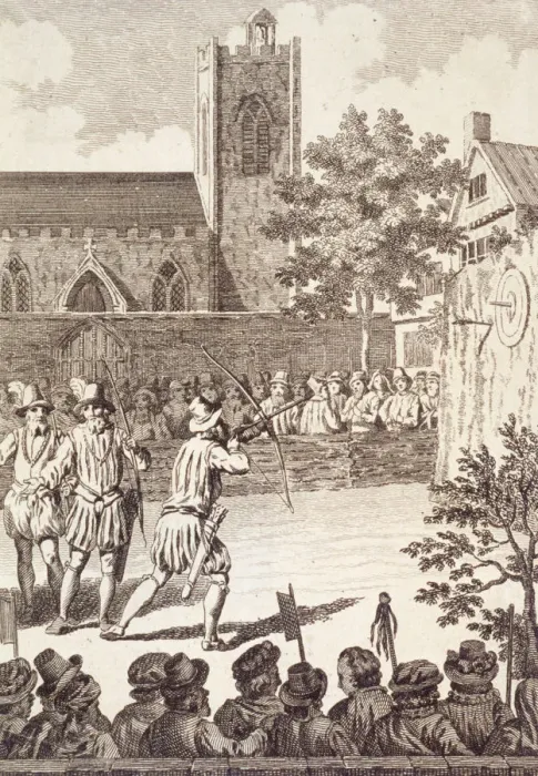 Framed Print : Finsbury Fields, London, c1600 Framed Print : Finsbury Fields, London, c1600