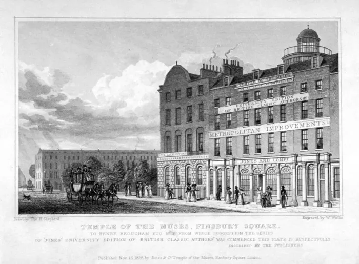 Framed Print : Finsbury Square, London, 1828. Artist: W Wallis Framed Print : Finsbury Square, London, 1828. Artist: W Wallis