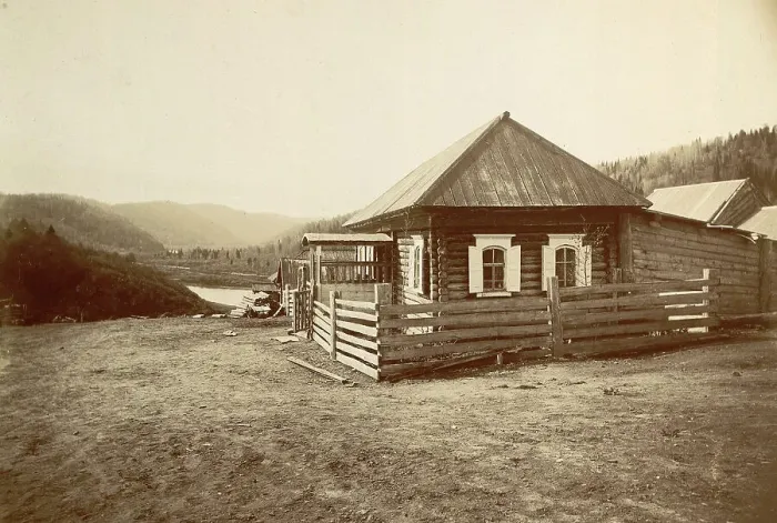 Framed Print : Fir house in the village of Beloretsky, 1909. Creator: Nikolai Georgievich Katanaev Framed Print : Fir house in the village of Beloretsky, 1909. Creator: Nikolai Georgievich Katanaev