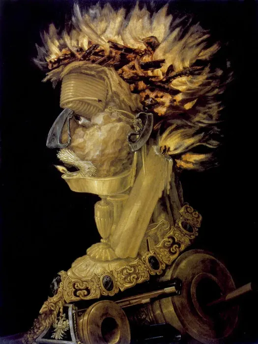 Framed Print : Fire, 1566. Artist: Giuseppe Arcimboldi Framed Print : Fire, 1566. Artist: Giuseppe Arcimboldi