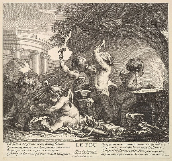 Fire, 18th century. Creator: Claude Augustin Duflos le Jeune