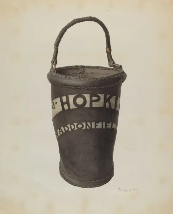 Framed Print : Fire Bucket, c. 1939. Creator: Carl Buergerniss Framed Print : Fire Bucket, c. 1939. Creator: Carl Buergerniss