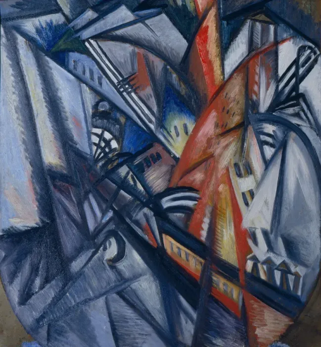 Framed Print : Fire in the City, 1913. Artist: Rozanova, Olga Vladimirovna (1886-1918) Framed Print : Fire in the City, 1913. Artist: Rozanova, Olga Vladimirovna (1886-1918)