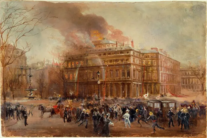 Framed Print : Fire at the Comedie-Francaise, March 8, 1900. Creator: Jean Baptiste Edmond Allouard Framed Print : Fire at the Comedie-Francaise, March 8, 1900. Creator: Jean Baptiste Edmond Allouard