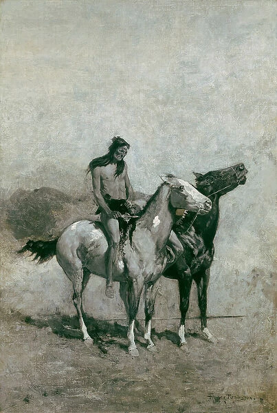 The Fire-Eater Slung His Victim Across His Pony, c. 1900. Creator: Frederic Remington