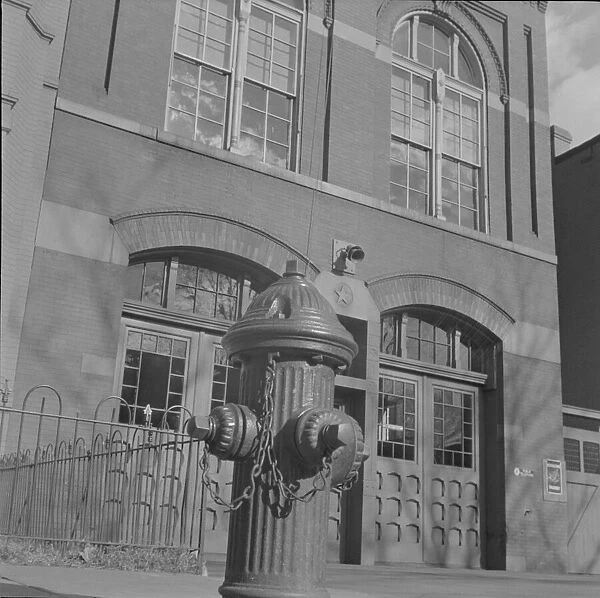 Fire engine house number four, Washington, D. C. 1943. Creator: Gordon Parks
