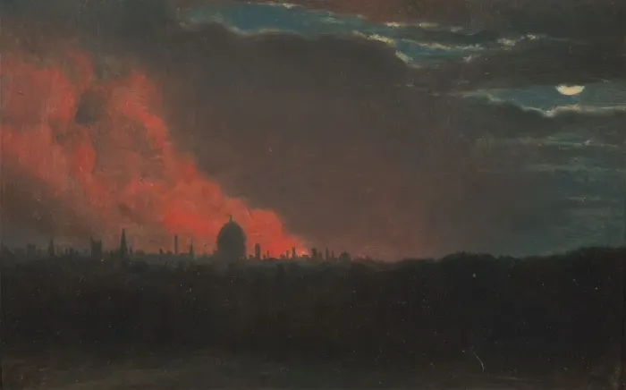 Framed Print : Fire in London, Seen from Hampstead, Oct. 16, 1834, as seen from Hampstead, ca. 1826 Framed Print : Fire in London, Seen from Hampstead, Oct. 16, 1834, as seen from Hampstead, ca. 1826