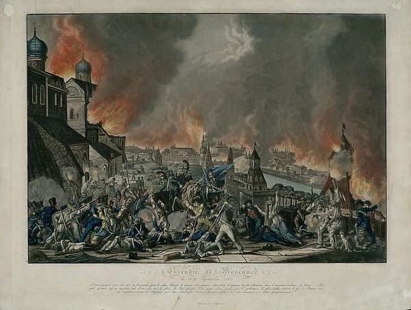 Fire of Moscow on 15th September 1812 (The French in Moscow)