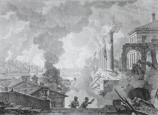 Fire of Moscow on September 1812 (The French in Moscow), 1824
