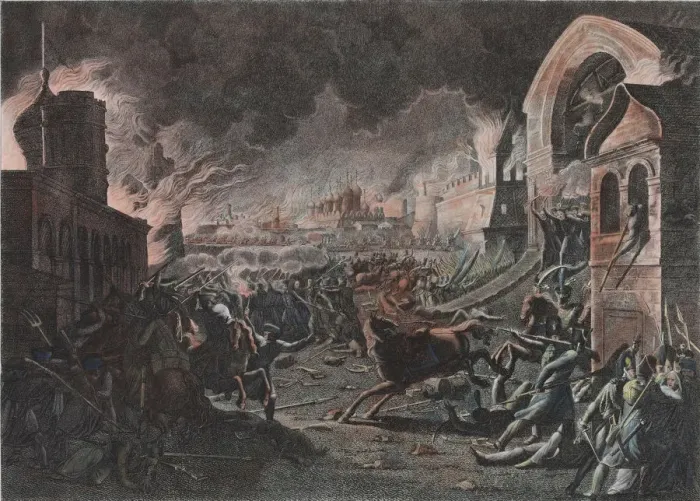 Framed Print : Fire of Moscow on September 1812 (The French in Moscow), 1818 Framed Print : Fire of Moscow on September 1812 (The French in Moscow), 1818