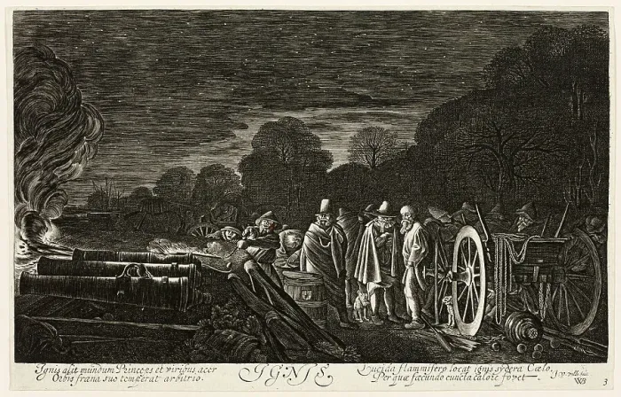 Framed Print : Fire, plate four from The Four Elements, 1622. Creator: Jan van de Velde II Framed Print : Fire, plate four from The Four Elements, 1622. Creator: Jan van de Velde II
