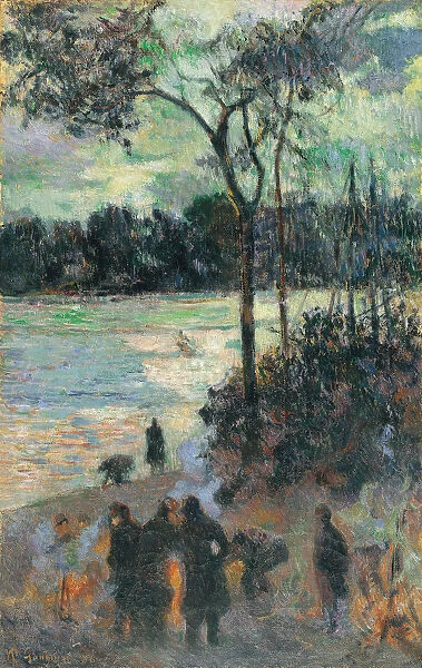 The Fire at the River Bank, 1886. Artist: Gauguin, Paul Eugene Henri (1848-1903)