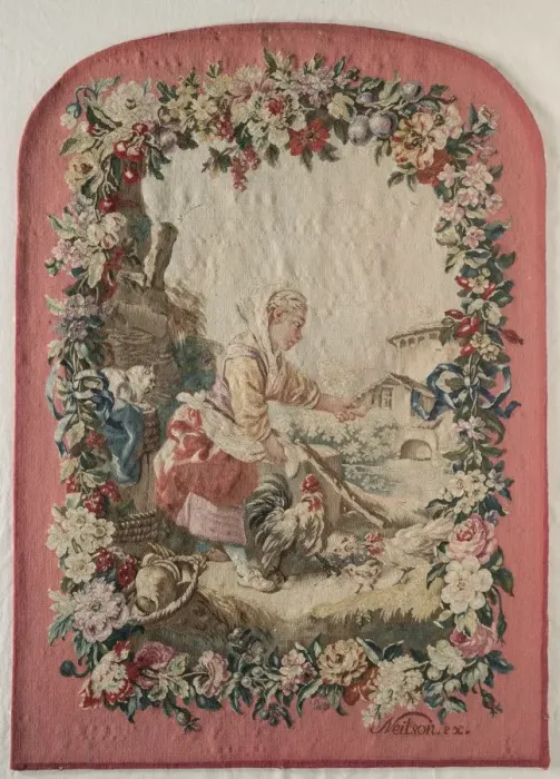 Framed Print : Fire Screen Panel and Frame, c. 1775. Creator: Gobelins (French);Jean-Baptiste Marie Hüet Framed Print : Fire Screen Panel and Frame, c. 1775. Creator: Gobelins (French);Jean-Baptiste Marie Hüet