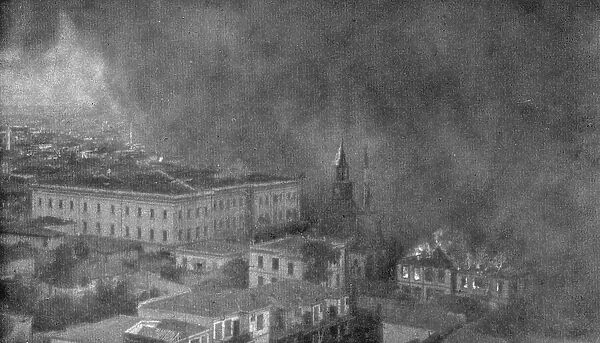 The Fire of Thessaloniki; Around the old Konak, August 18, 1917, 1917. Creator: Unknown