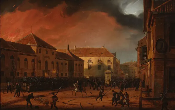 Framed Print : Fire of the Warsaw Arsenal, 1831 Framed Print : Fire of the Warsaw Arsenal, 1831