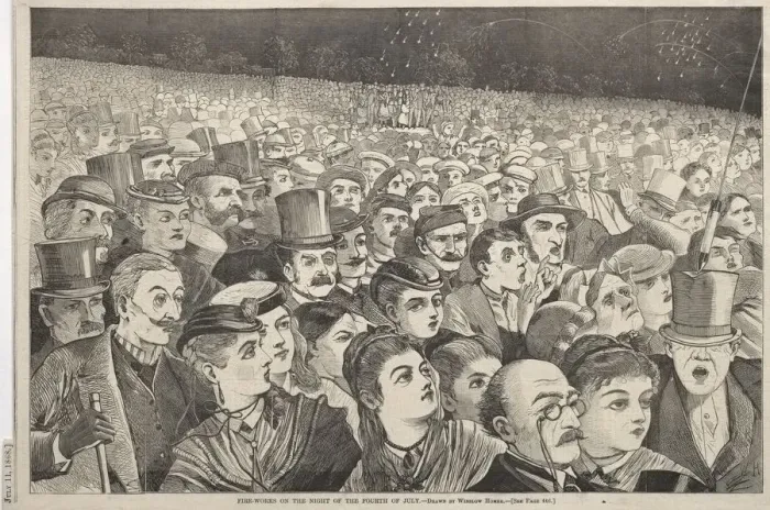 Framed Print : Fire-Works on the Night of the Fourth of July, 1868. Creator: Winslow Homer (American, 1836-1910) Framed Print : Fire-Works on the Night of the Fourth of July, 1868. Creator: Winslow Homer (American, 1836-1910)