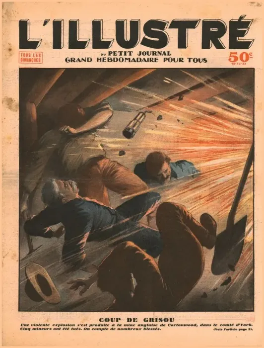 Framed Print : Firedamp explosion, 1932. Creator: Unknown Framed Print : Firedamp explosion, 1932. Creator: Unknown
