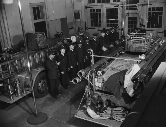 Framed Print : Firehouse station no. 4, Washington, D. C. 1943. Creator: Gordon Parks Framed Print : Firehouse station no. 4, Washington, D. C. 1943. Creator: Gordon Parks