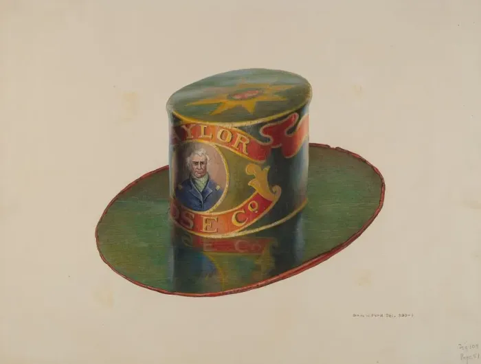 Framed Print : Firemans Hat, c. 1939. Creator: Samuel W. Ford Framed Print : Firemans Hat, c. 1939. Creator: Samuel W. Ford