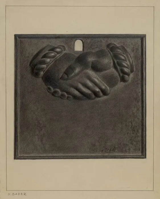 Framed Print : Firemark, c. 1937. Creator: Herman Bader Framed Print : Firemark, c. 1937. Creator: Herman Bader