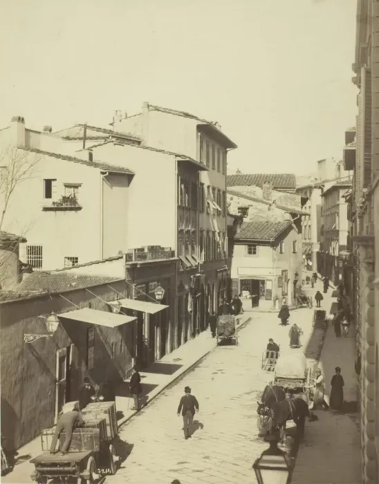 Framed Print : Firenze, via Nazionale, 1850-1900. Creator: Unknown Framed Print : Firenze, via Nazionale, 1850-1900. Creator: Unknown