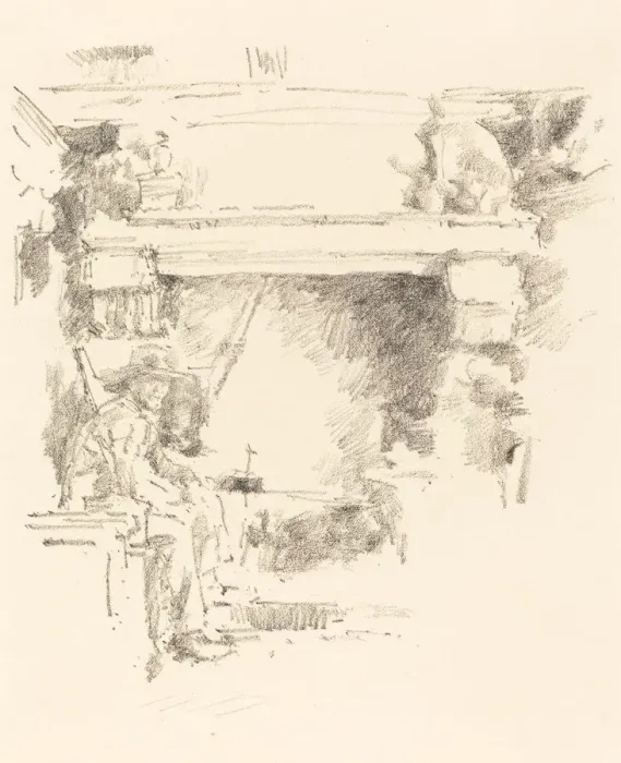 Framed Print : The Fireplace, 1893. Creator: James Abbott McNeill Whistler Framed Print : The Fireplace, 1893. Creator: James Abbott McNeill Whistler