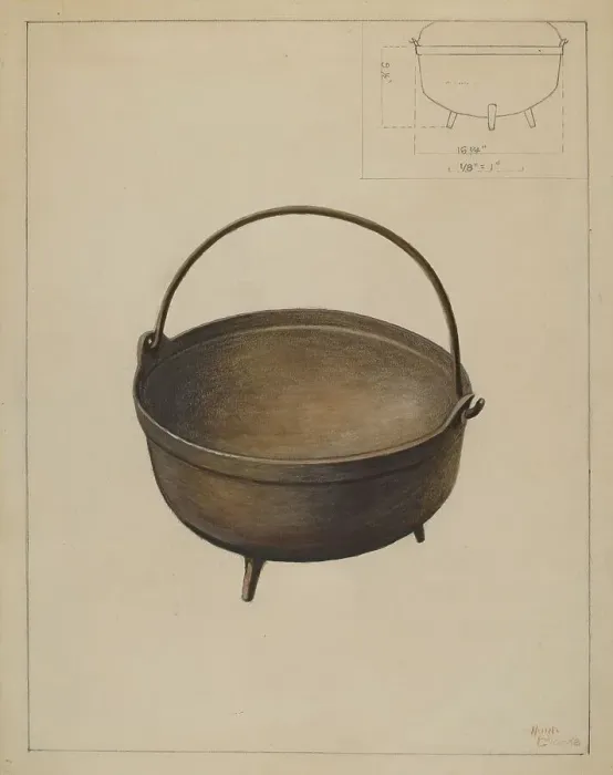 Framed Print : Fireplace Kettle, c. 1936. Creator: Hugh Clarke Framed Print : Fireplace Kettle, c. 1936. Creator: Hugh Clarke